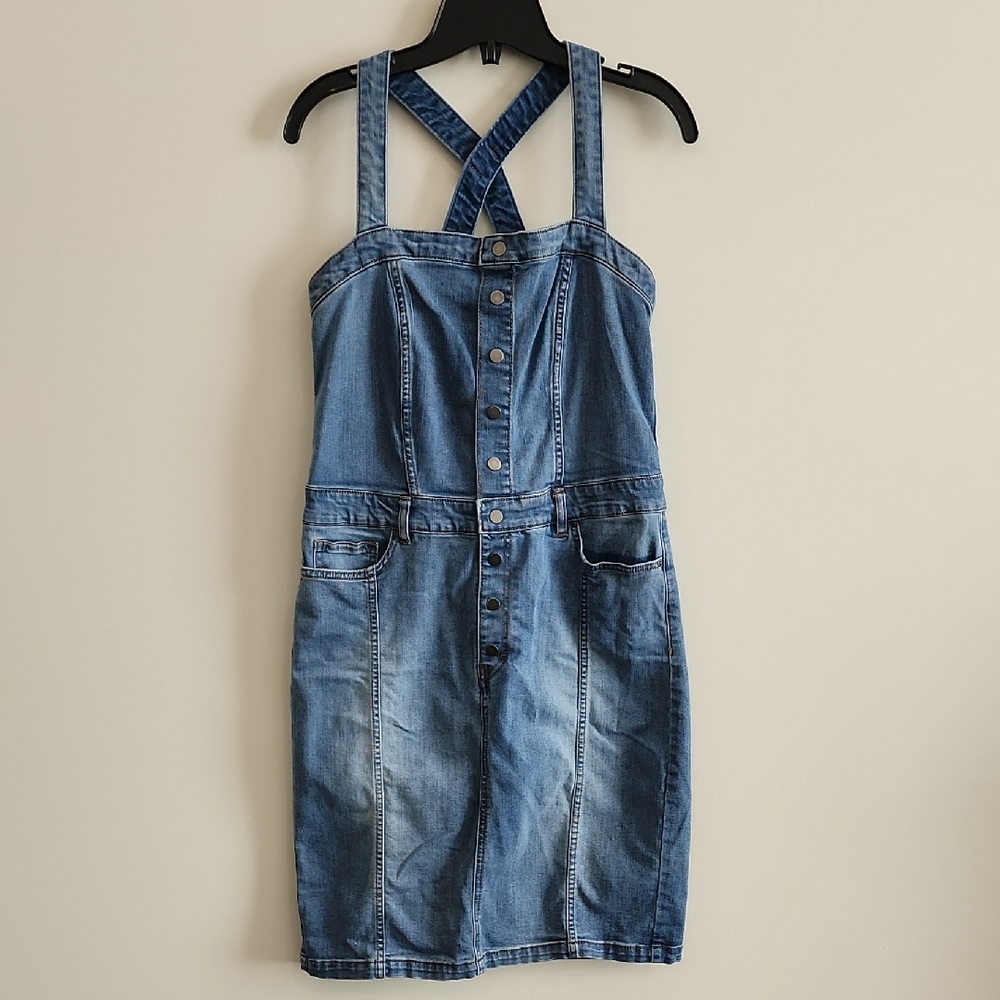 🧨2/$35 - William Rast Denim Blue Mini Dress, Size XL
